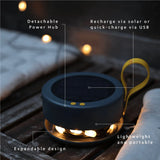 Luci Solar String Lights + Detachable Power Hub: White 44'